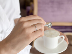 Anillo de compromiso Dusk en 14K oro blanco con diamantes 0,35ct G/SI