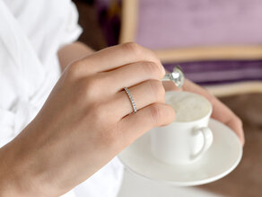 Anillo de compromiso Dusk en 14K oro blanco con diamantes 0,55ct G/SI