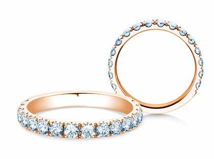 Anillo de compromiso Dusk en 14K oro rosa con diamantes 0,96ct G/SI