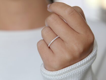 Anillo de compromiso Dusk en 14K oro blanco con diamantes 0,35ct G/SI