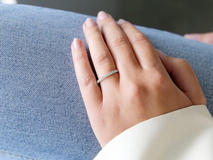 Anillo de compromiso Dusk en 14K oro blanco con diamantes 0,55ct G/SI
