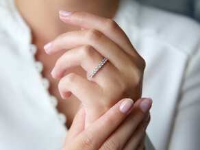Anillo de compromiso Dusk en 14K oro blanco con diamantes 0,96ct G/SI