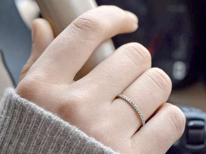 Anillo de compromiso Dusk en platino 950/- con diamantes 0,25ct G/SI