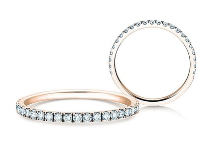 Anillo de compromiso Dusk en 14K oro rosa con diamantes 0,35ct G/SI