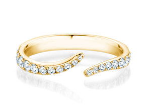 Anillo de compromiso Flow Pavé en 14K oro amarillo con diamantes 0,51ct G/SI