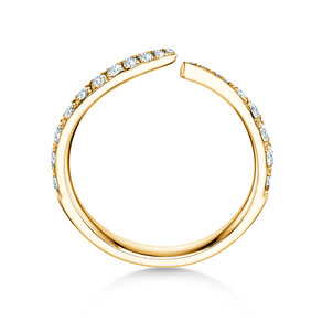 Anillo de compromiso Flow Pavé en 14K oro amarillo con diamantes 0,51ct G/SI