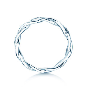 Anillo de compromiso Sparkling Curve en 14K oro blanco con diamantes 0,14ct G/SI