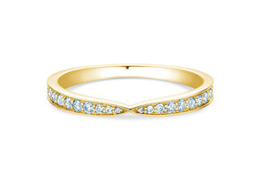 Anillo de compromiso V-Eternity en 14K oro amarillo con diamantes 0,22ct G/SI