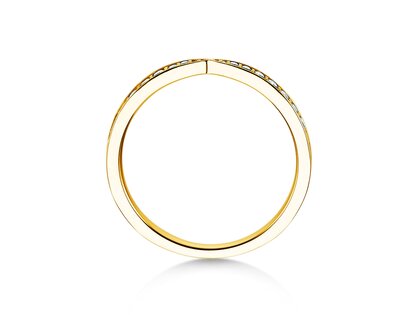 Anillo de compromiso V-Eternity en 14K oro amarillo con diamantes 0,22ct G/SI