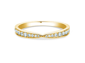 Anillo de compromiso V-Eternity en 14K oro amarillo con diamantes 0,30ct G/SI
