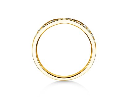 Anillo de compromiso V-Eternity en 14K oro amarillo con diamantes 0,30ct G/SI