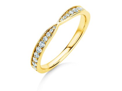 Anillo de compromiso V-Eternity en 14K oro amarillo con diamantes 0,30ct G/SI
