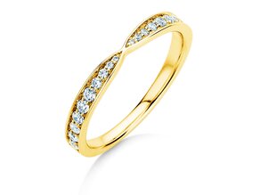 Anillo de compromiso V-Eternity en 14K oro amarillo con diamantes 0,30ct G/SI