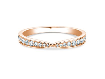 Anillo de compromiso V-Eternity en 18K oro rosa con diamantes 0,30ct G/SI