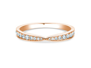 Anillo de compromiso V-Eternity en 18K oro rosa con diamantes 0,30ct G/SI
