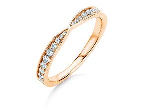 Anillo de compromiso V-Eternity en 18K oro rosa con diamantes 0,30ct G/SI