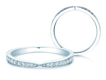 Anillo de compromiso V-Eternity en 18K oro blanco con diamantes 0,22ct G/SI