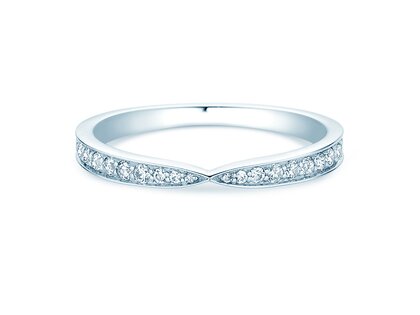 Anillo de compromiso V-Eternity en 14K oro blanco con diamantes 0,22ct G/SI