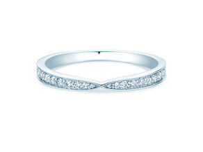 Anillo de compromiso V-Eternity en 14K oro blanco con diamantes 0,22ct G/SI