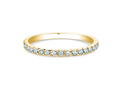 Anillo de compromiso Wave en 14K oro amarillo con diamantes 0,33ct G/SI