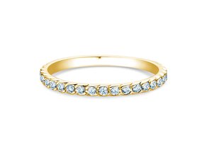 Anillo de compromiso Wave en 14K oro amarillo con diamantes 0,33ct G/SI