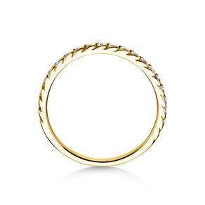 Anillo de compromiso Wave en 14K oro amarillo con diamantes 0,33ct G/SI