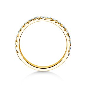 Anillo de compromiso Wave en 14K oro amarillo con diamantes 0,57ct G/SI