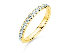 Anillo de compromiso Wave en 14K oro amarillo con diamantes 0,57ct G/SI