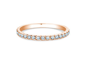 Anillo de compromiso Wave en 9K oro rosa con diamantes 0,33ct G/SI