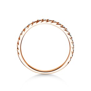 Anillo de compromiso Wave en 9K oro rosa con diamantes 0,33ct G/SI