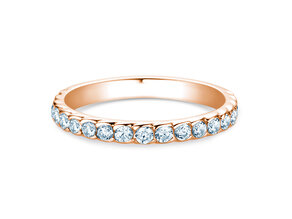 Anillo de compromiso Wave en 14K oro rosa con diamantes 0,57ct G/SI