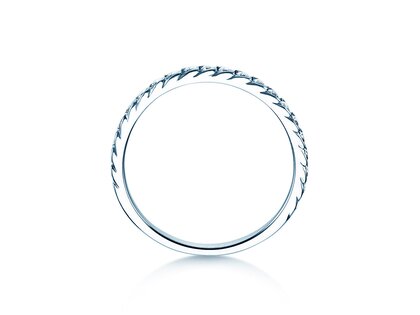 Anillo de compromiso Wave en 14K oro blanco con diamantes 0,33ct G/SI