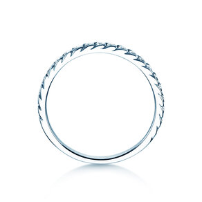 Anillo de compromiso Wave en 14K oro blanco con diamantes 0,33ct G/SI