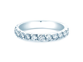 Anillo de compromiso Wave en 14K oro blanco con diamantes 1,30ct G/SI