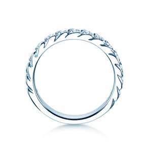 Anillo de compromiso Wave en 14K oro blanco con diamantes 1,30ct G/SI
