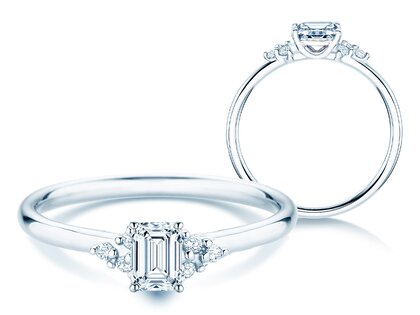 Anillo de compromiso Blossom Emerald