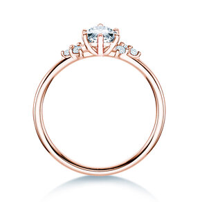 Anillo de compromiso Blossom Marquise en 9K oro rosa con diamantes naturales 0,29ct G/SI