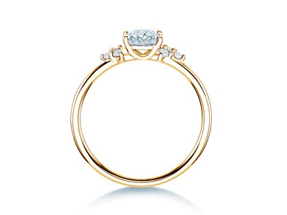 Anillo de compromiso Blossom Oval en oro amarillo
