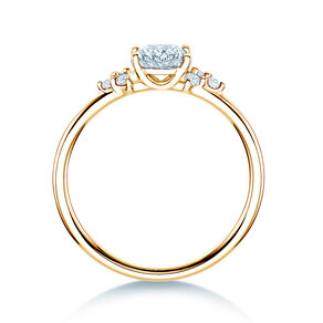 Anillo de compromiso Blossom Oval en oro amarillo