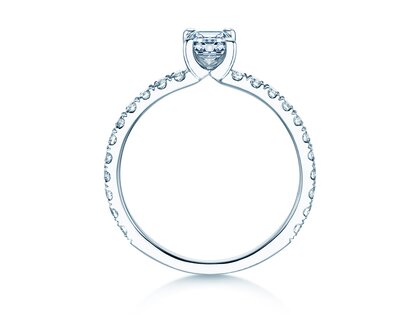 Anillo de compromiso Classic 4 Emerald Pavé