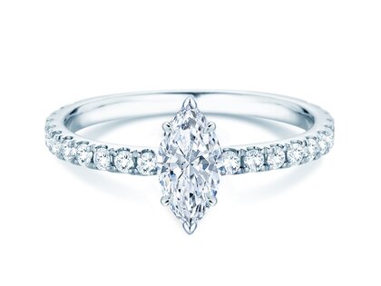 Anillo de compromiso Classic 4 Marquise Pavé