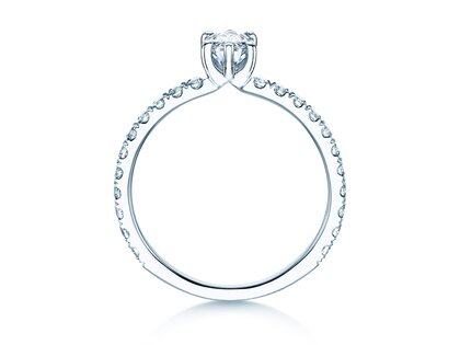 Anillo de compromiso Classic 4 Marquise Pavé