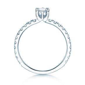Anillo de compromiso Classic 4 Marquise Pavé
