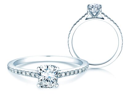 Anillo de compromiso Cushion Pavé