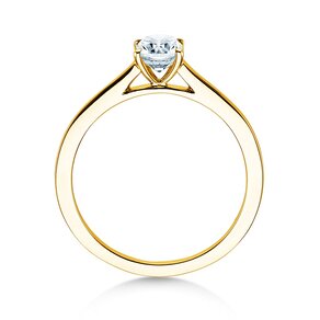 Anillo de compromiso Cushion en 9K oro amarillo con diamante 0,50ct G/SI