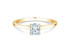 Anillo de compromiso Cushion en 9K oro amarillo con diamante 0,50ct G/SI