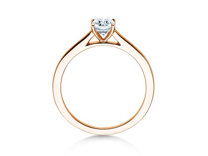 Anillo de compromiso Cushion en 14K oro rosa con diamante 0,50ct G/SI