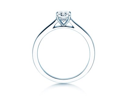 Anillo de compromiso Cushion en 14K oro blanco con diamante 0,30ct G/SI