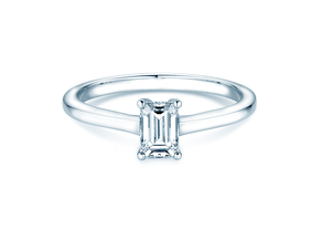Anillo de compromiso Emerald Cross en 18K oro blanco con diamante 1,00ct G/VS