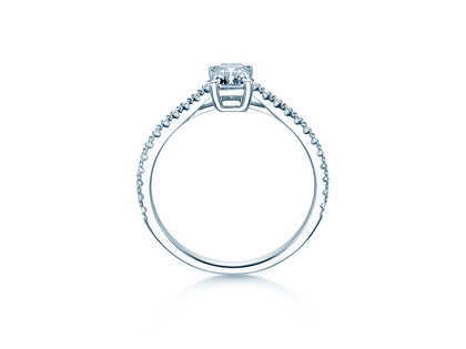 Anillo de compromiso Emerald Pavé
